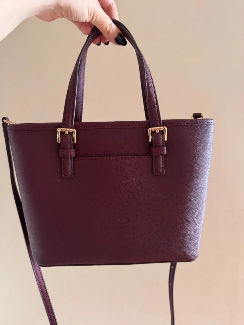 Michael Kors Jet Set Travel Extra-Small Saffiano Leather Top-Zip Tote Bag
